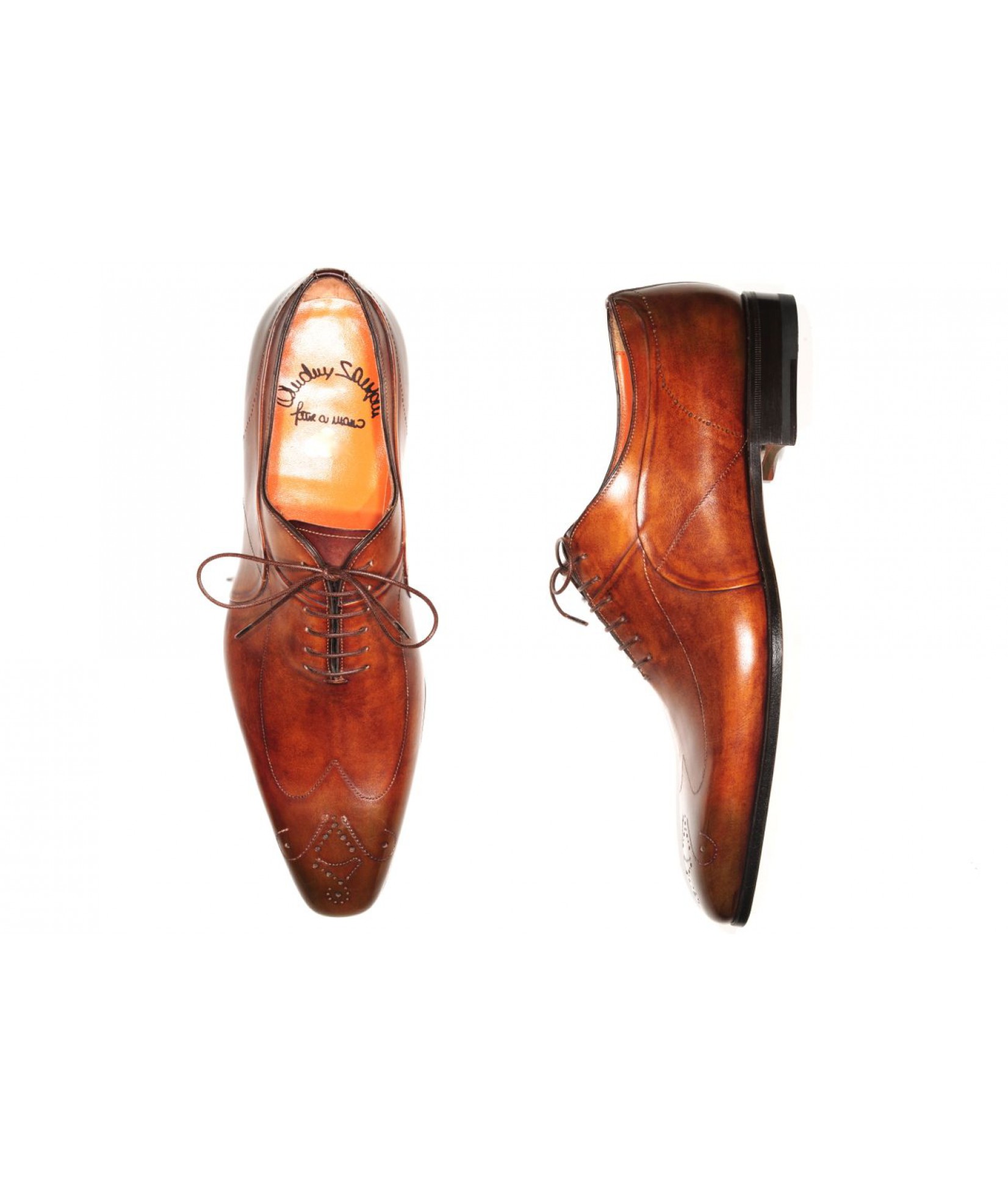 Santoni leather lace-up shoes - Brown